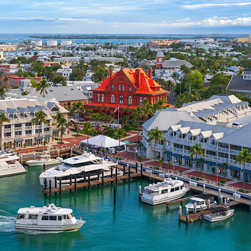 View of Key West, Florida marina