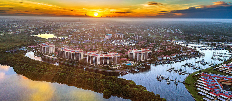 View of Florida marina